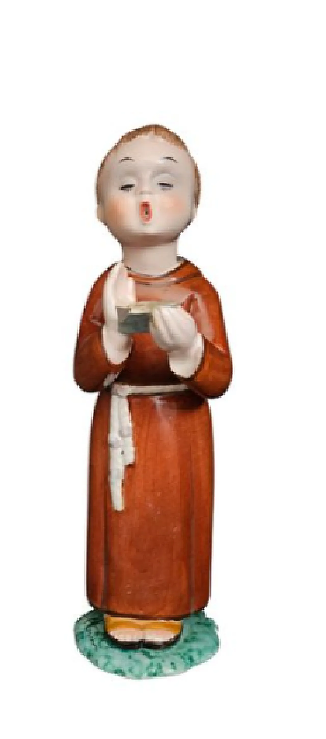 Friar, glazed ceramic statuette, 20th century 1