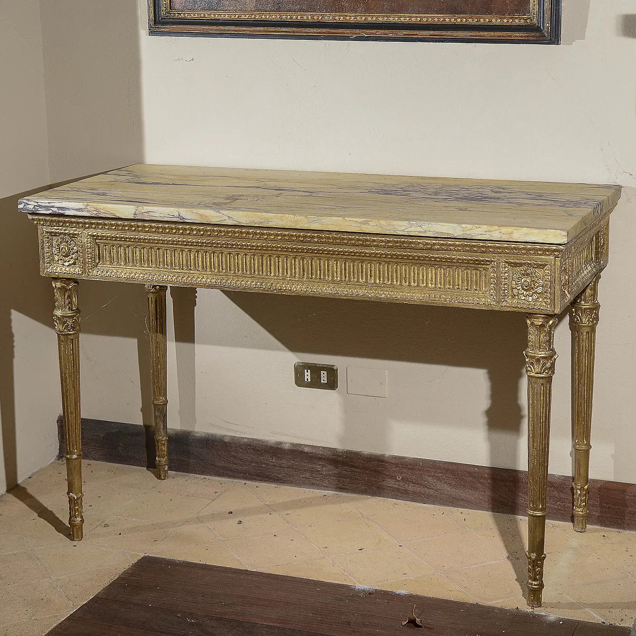 Consolle con piano in marmo, '900 2