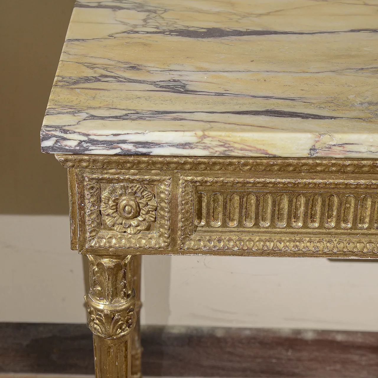 Consolle con piano in marmo, '900 4