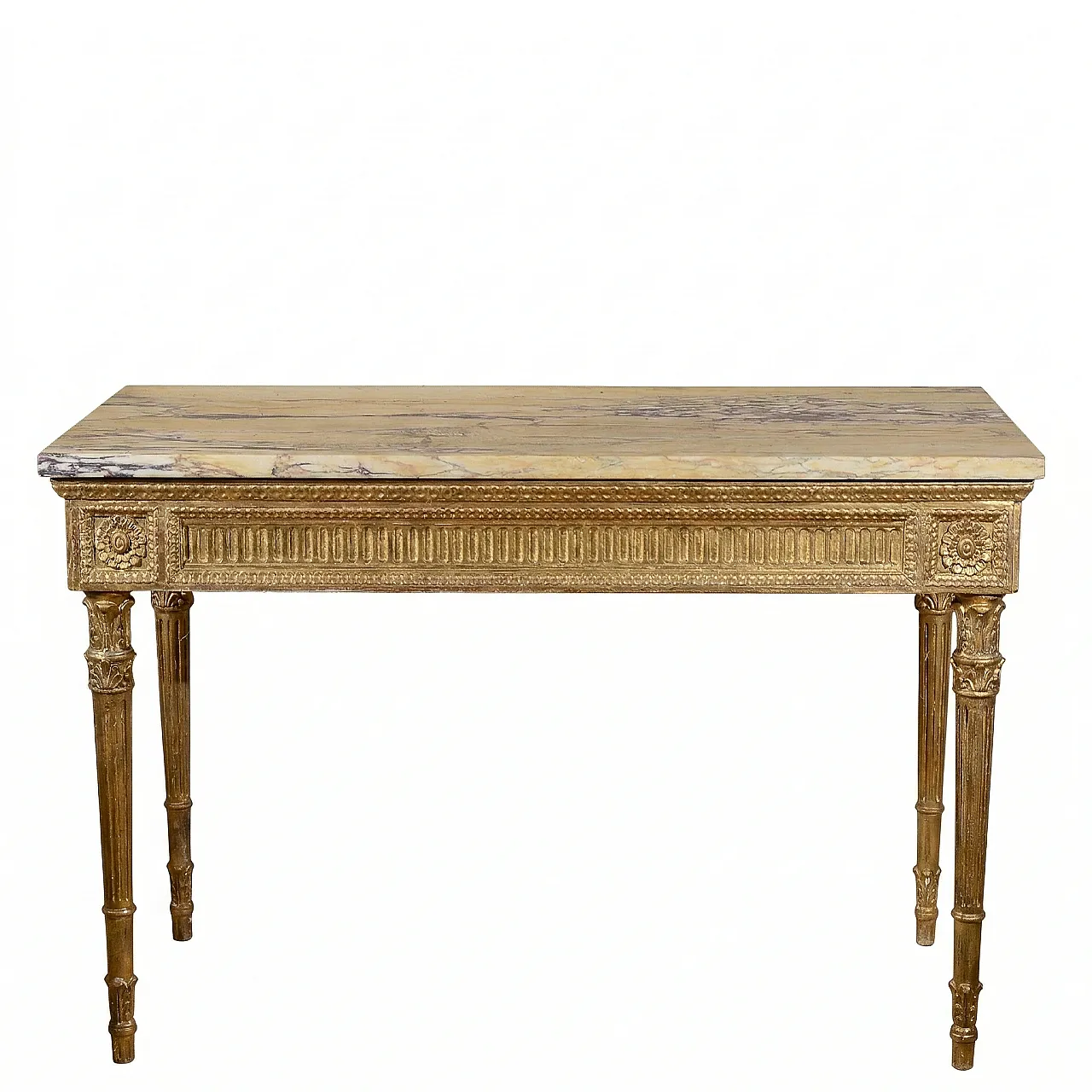 Consolle con piano in marmo, '900 7