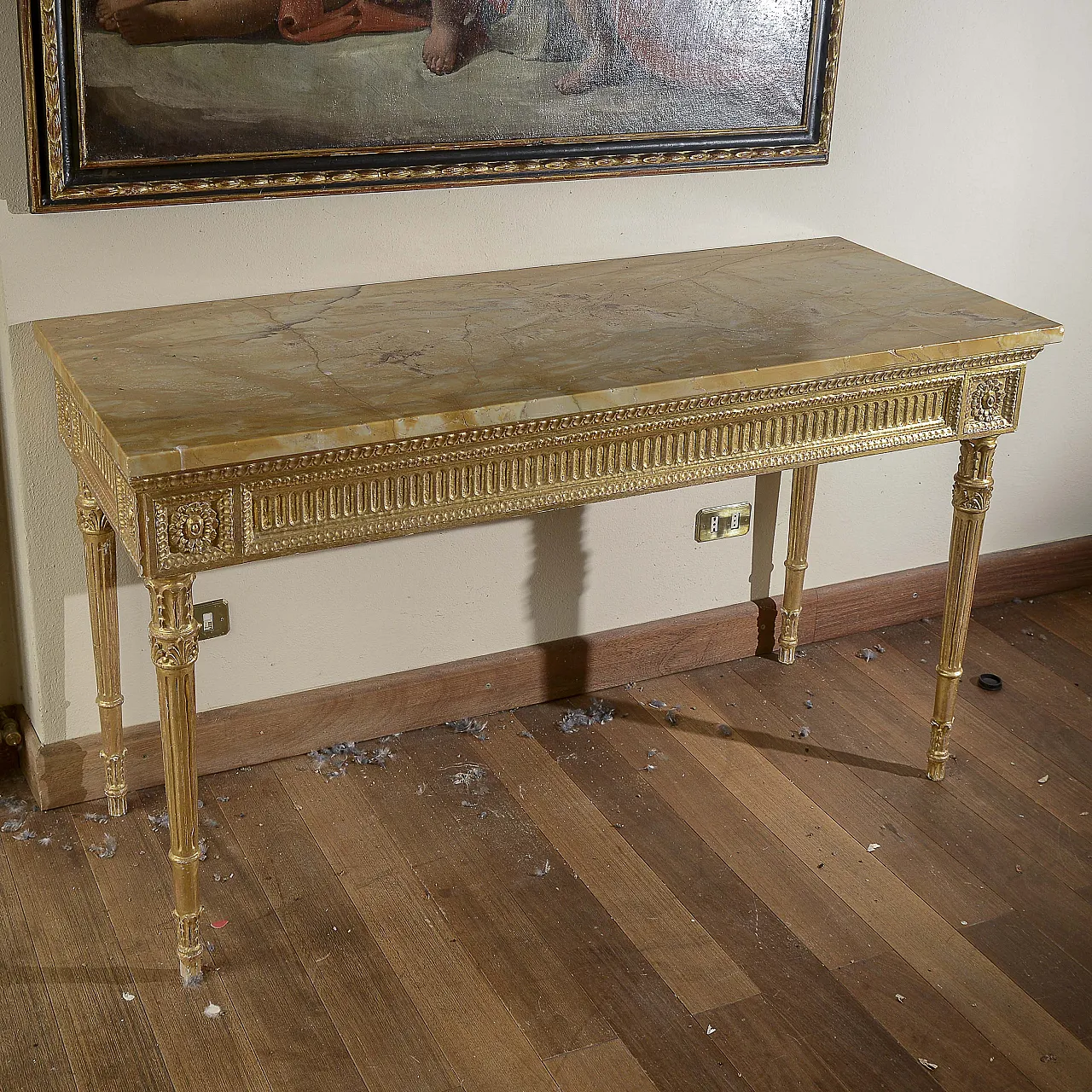 Consolle con piano in marmo, '700 2