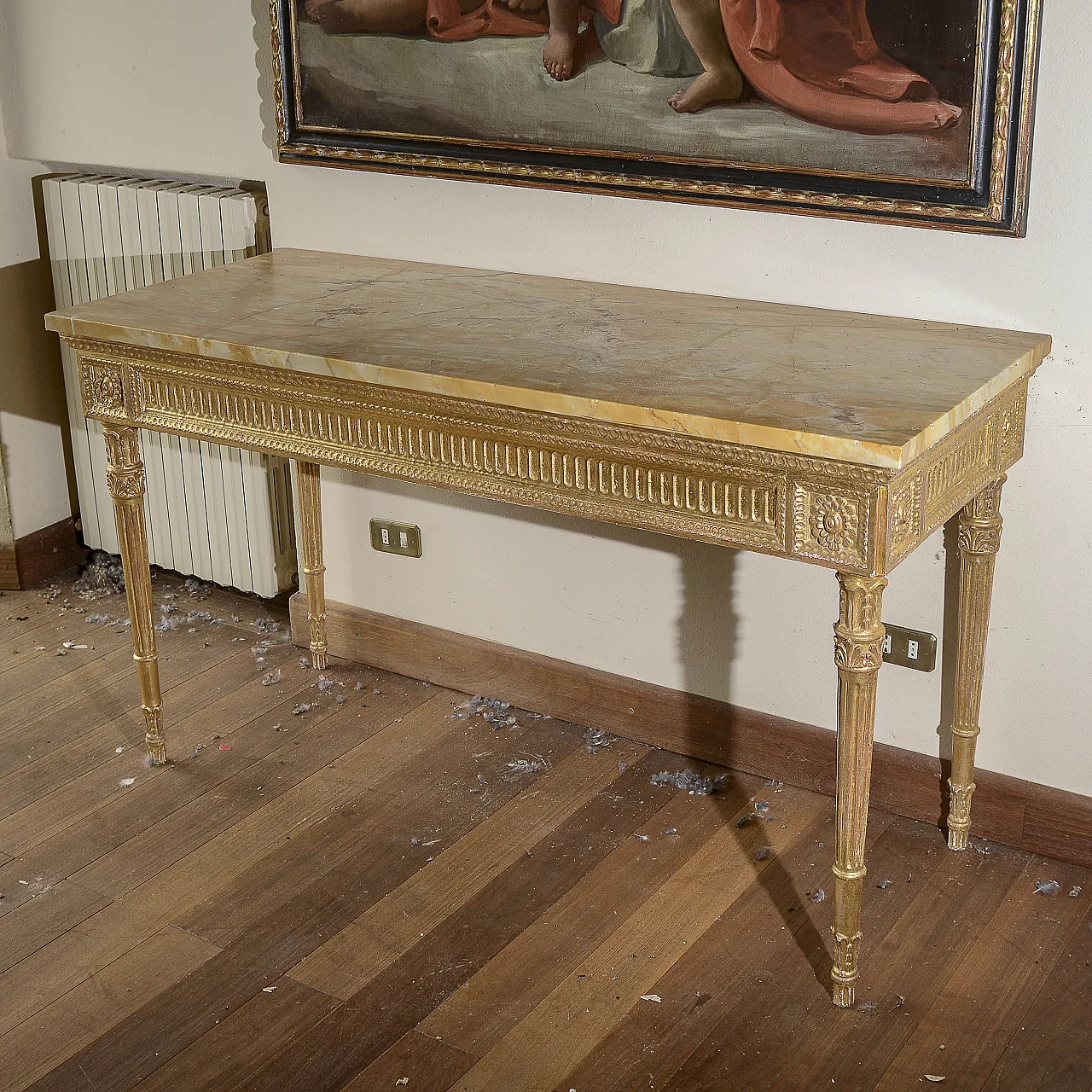 Consolle con piano in marmo, '700 3