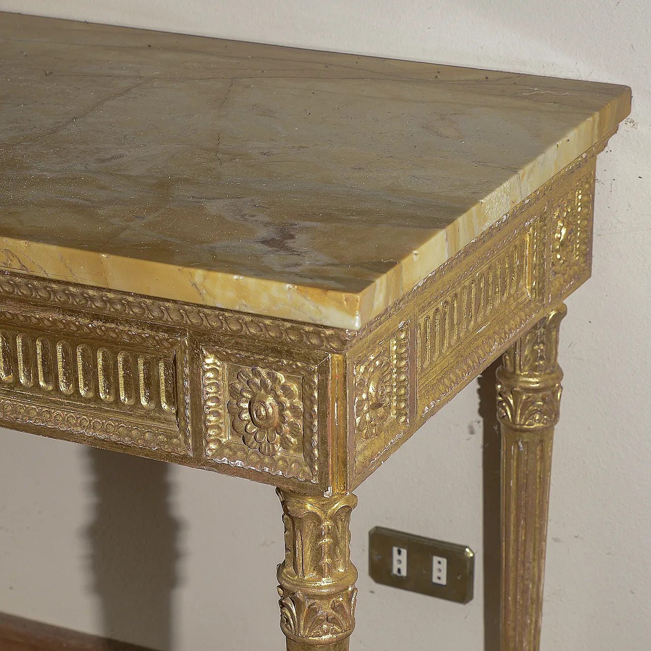 Consolle con piano in marmo, '700 4