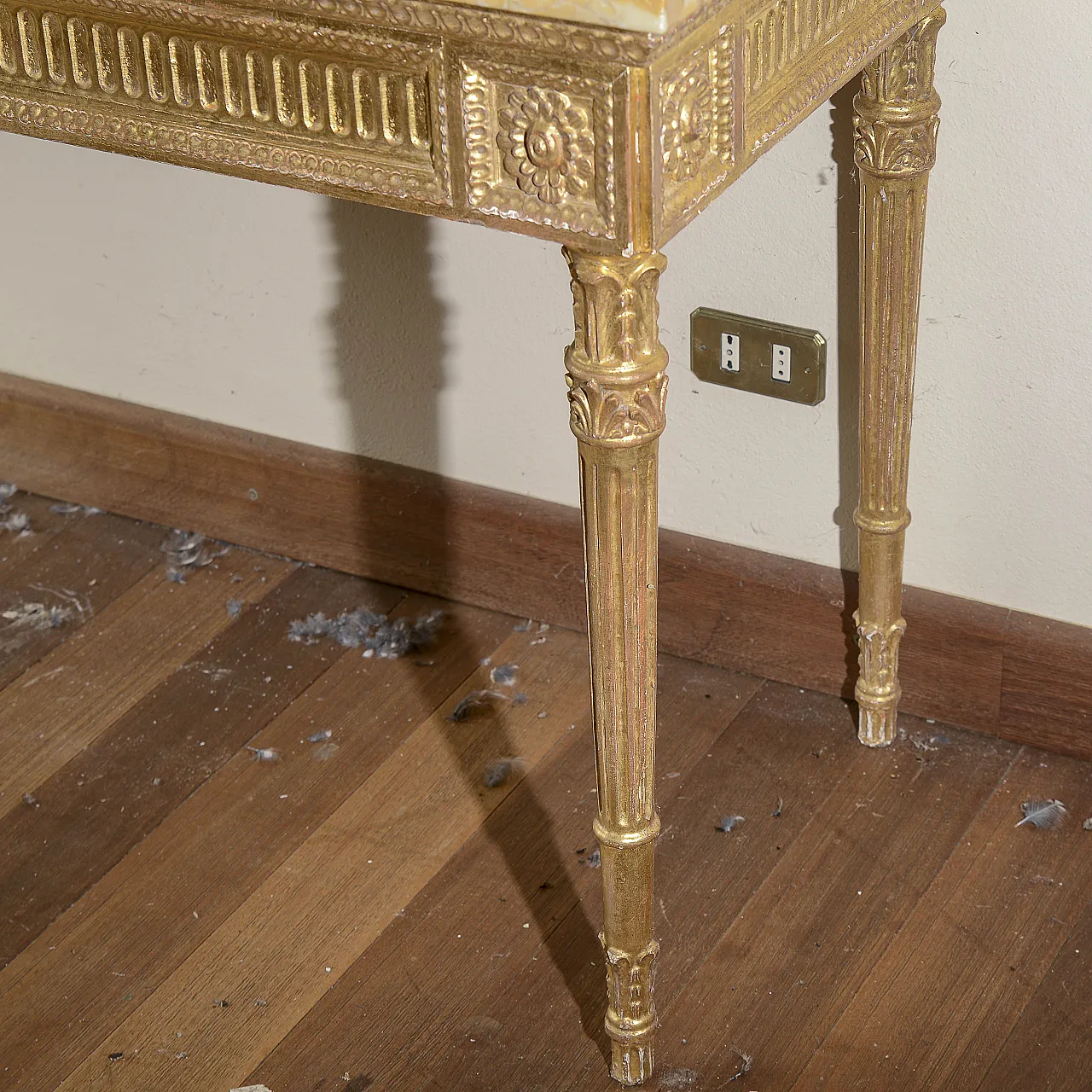 Consolle con piano in marmo, '700 5