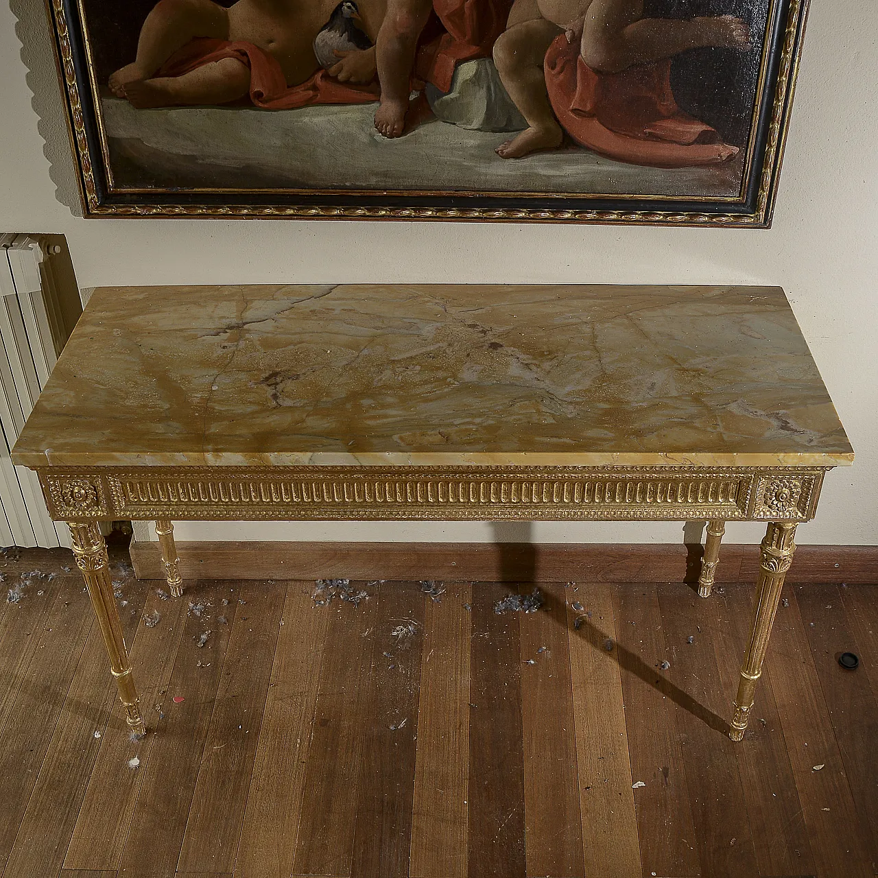 Consolle con piano in marmo, '700 6