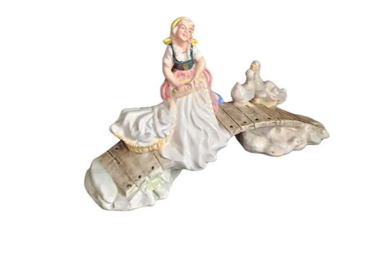 Washerwoman, glazed ceramic sculpture, 20th century 2