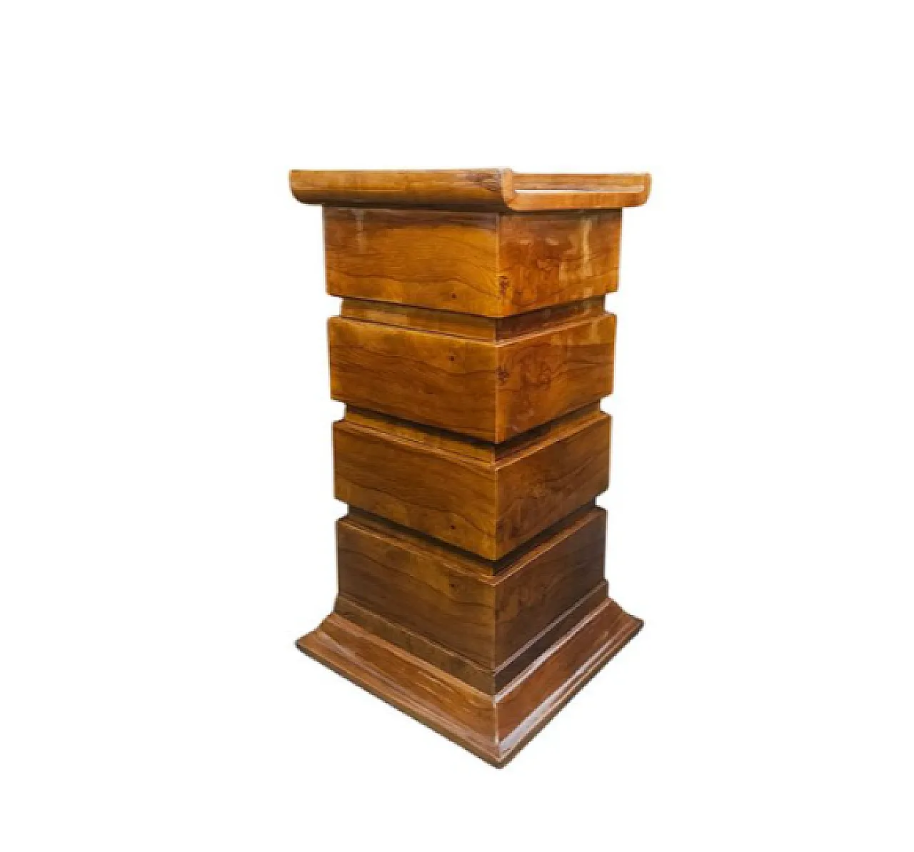 Pair of painted walnut burl columns, 20th century 3