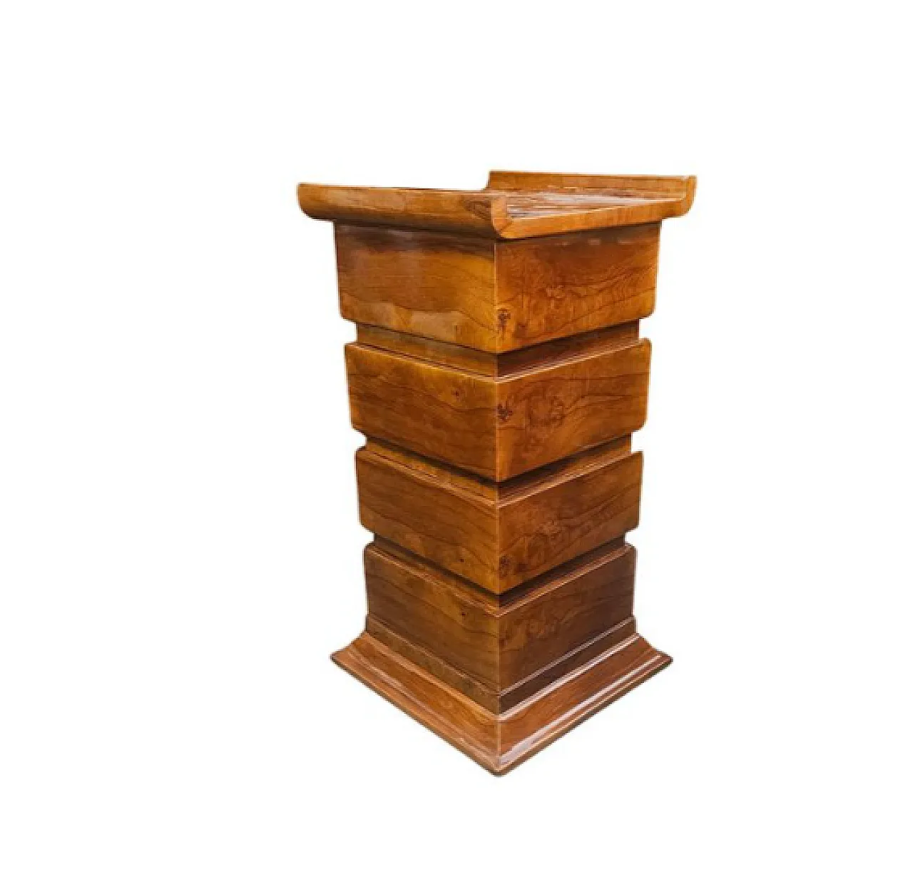 Pair of painted walnut burl columns, 20th century 4