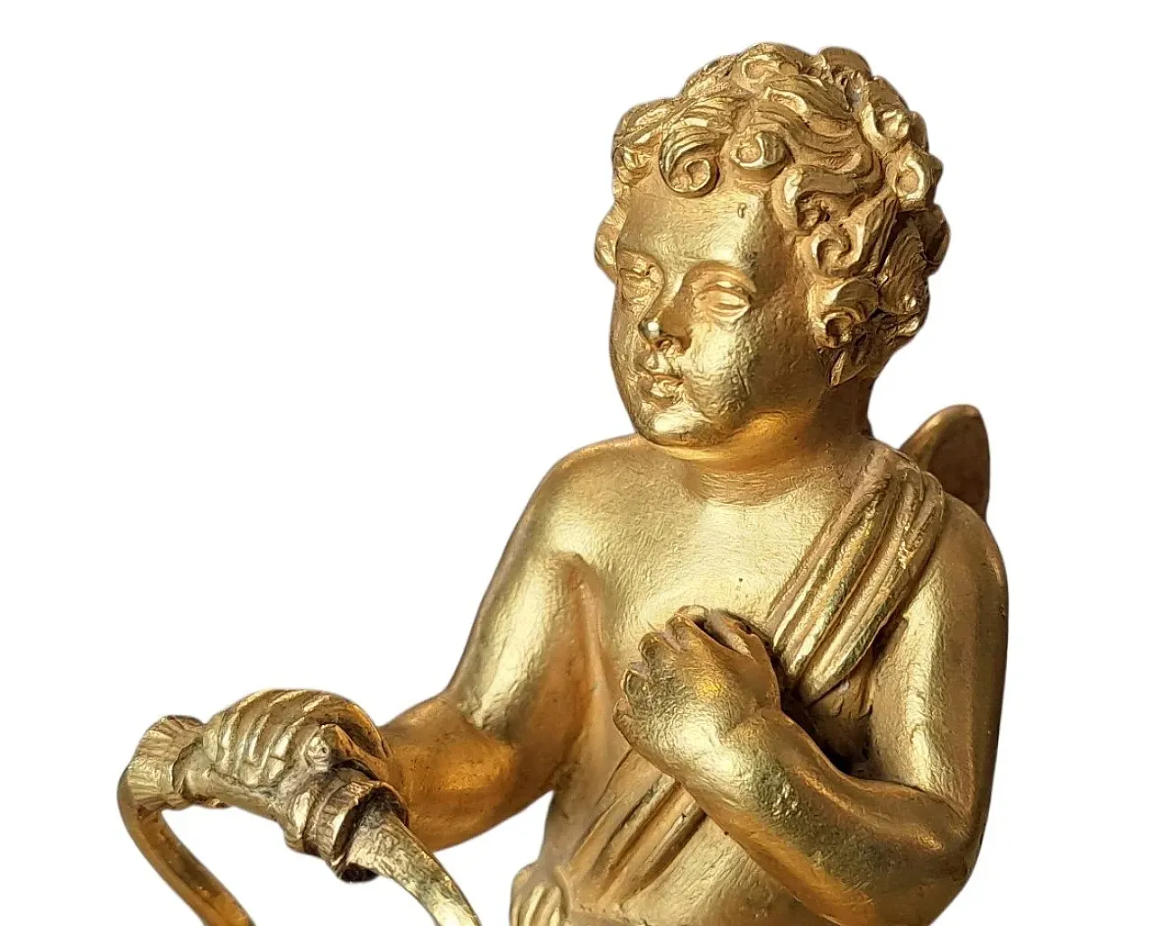 Cupid Triumphant, gilded bronze inkwell, early 19th century 5