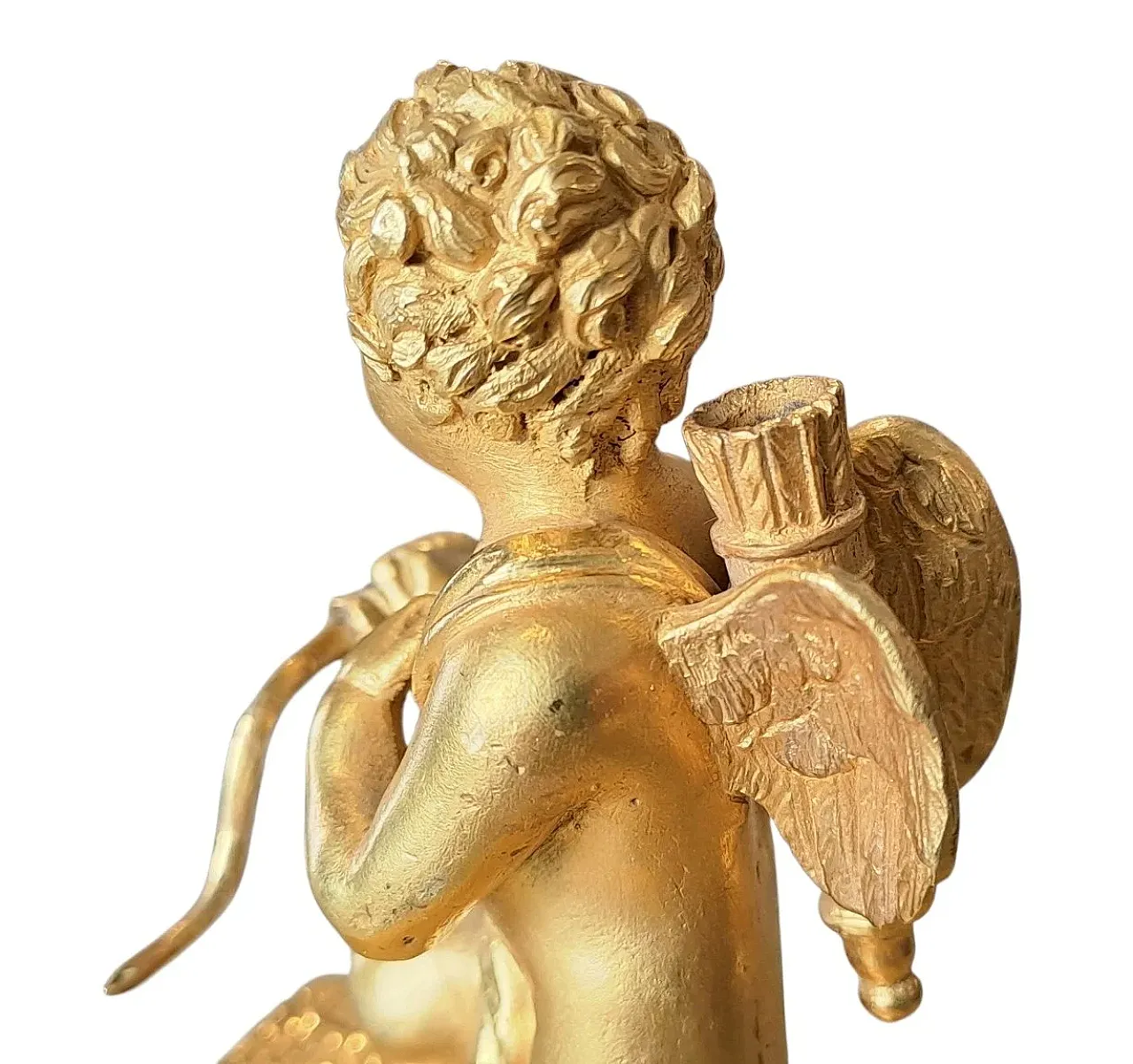 Cupid Triumphant, gilded bronze inkwell, early 19th century 8