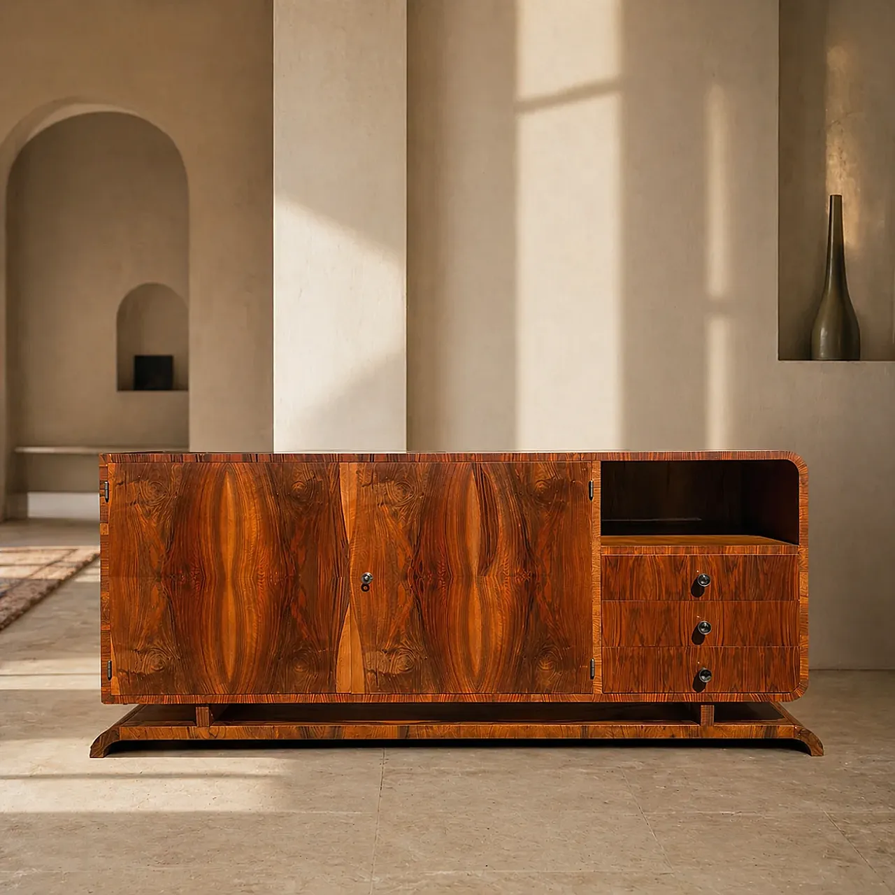 Credenza in noce, inizio '900 1