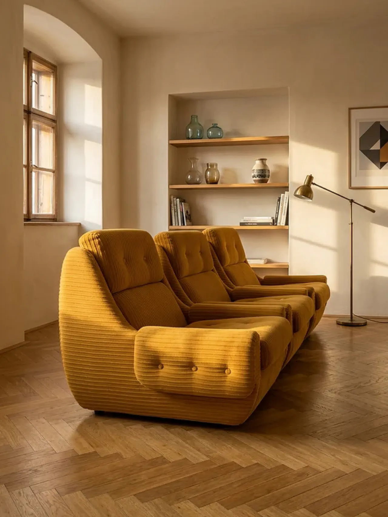 Set da soggiorno Mid-Century di Jitona, anni '70 2
