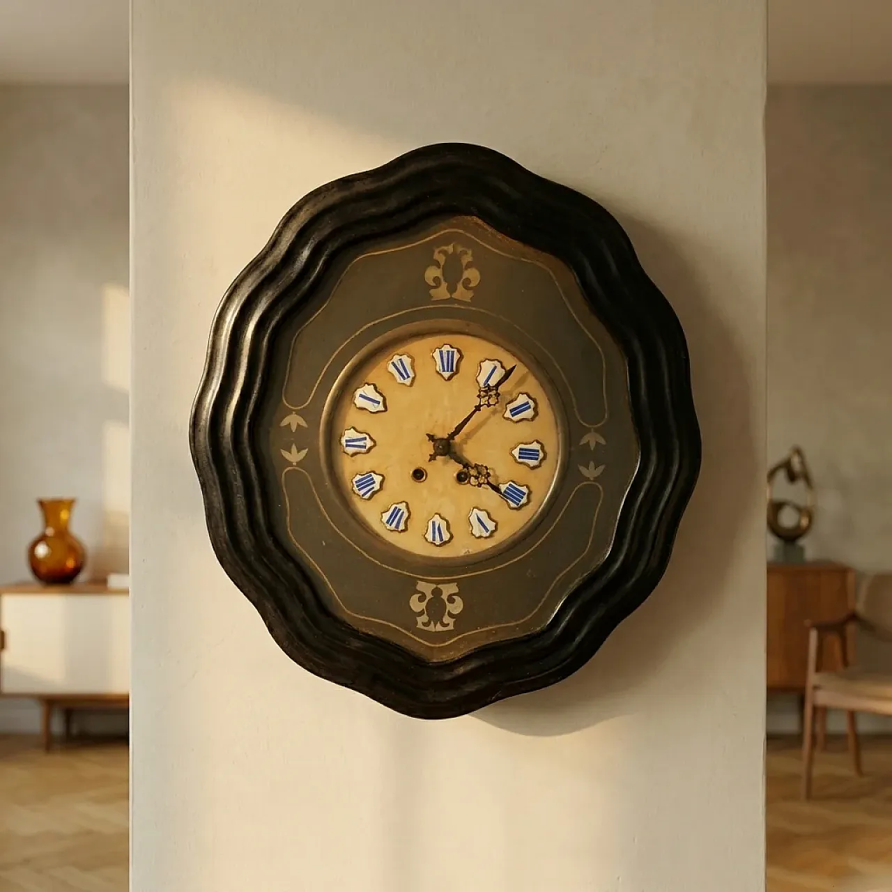 Wall clock with wooden case, early 20th century 1