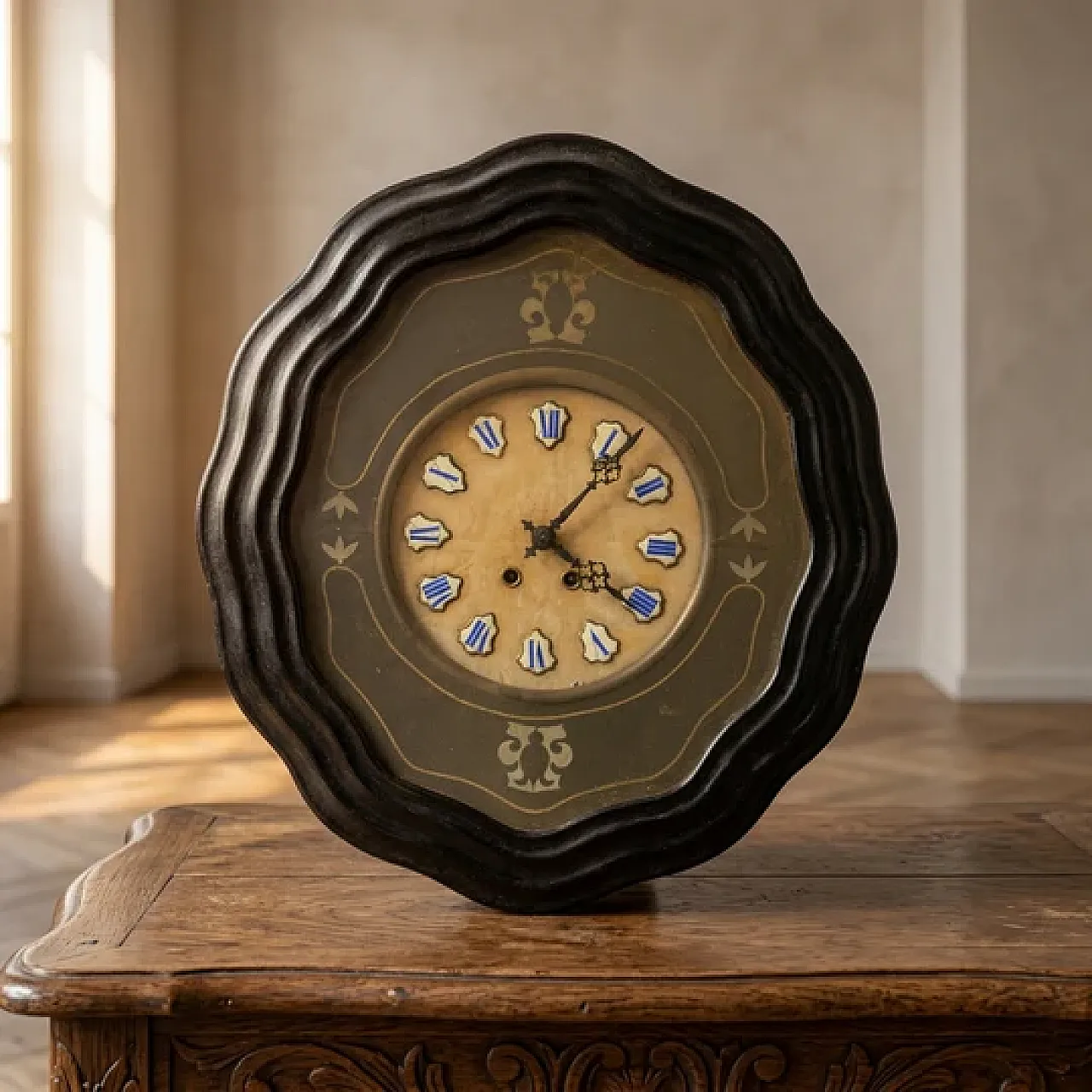 Wall clock with wooden case, early 20th century 6