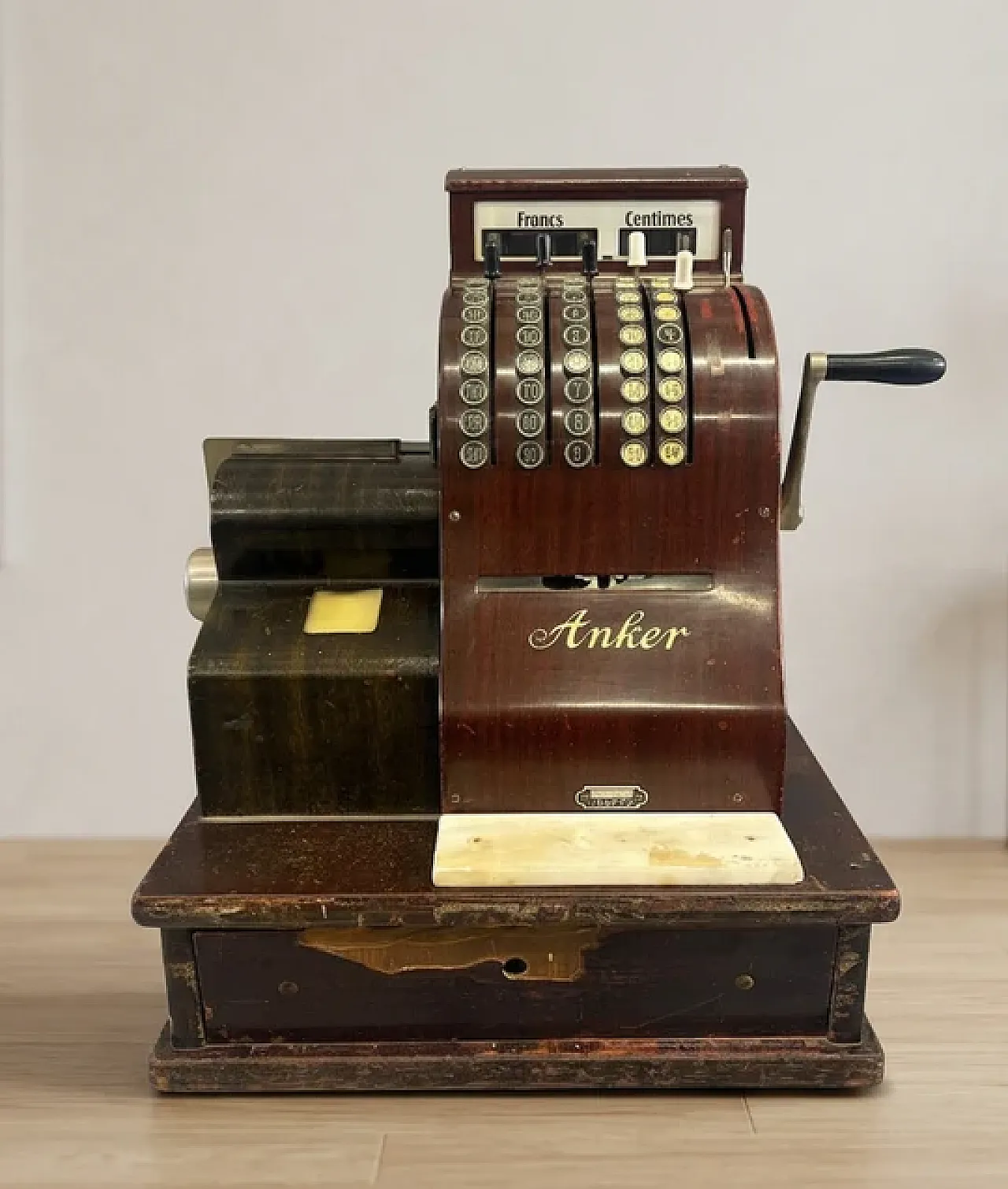 Mechanical cash register, wooden Anker, 1920s 3
