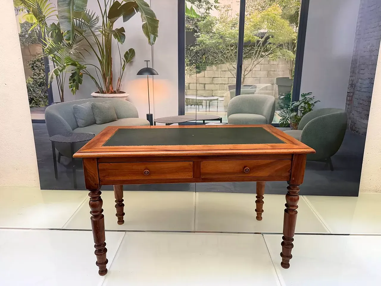 Scrivania Luigi Filippo in legno, '800 2