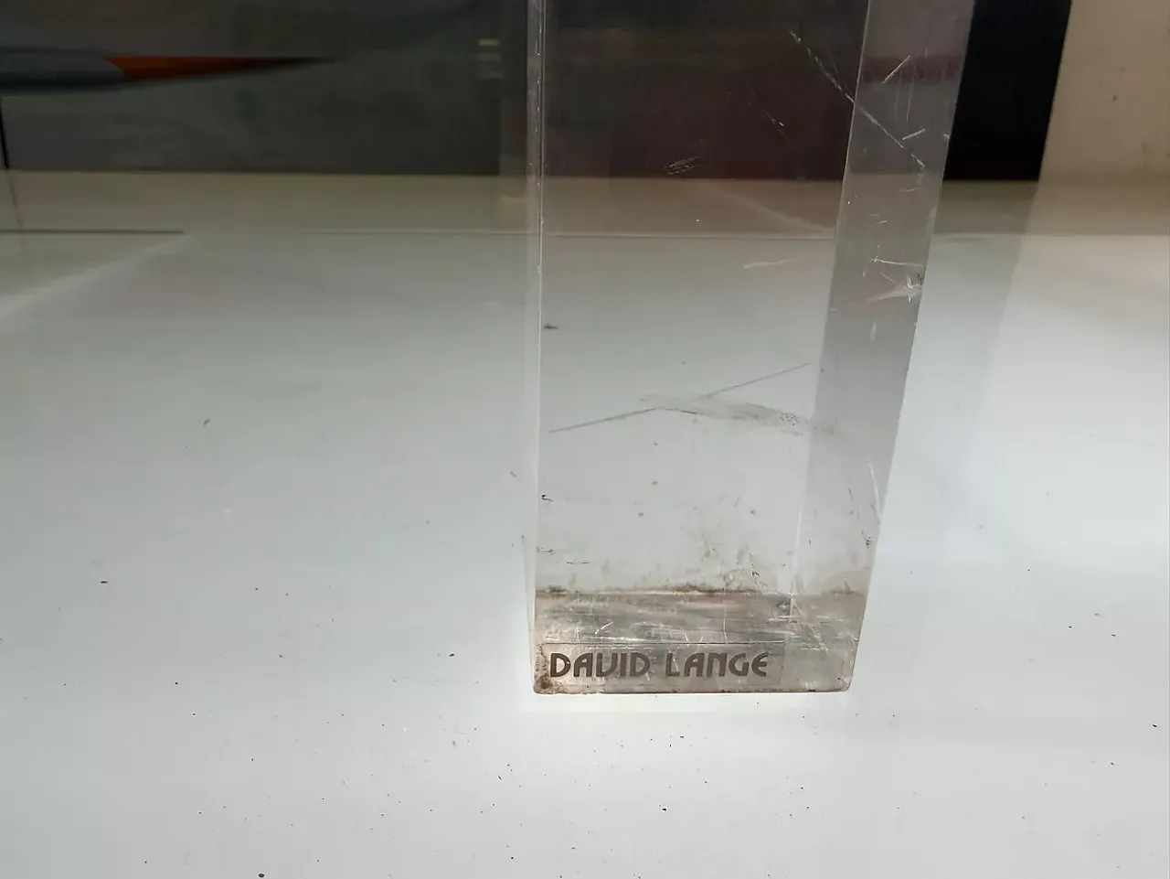 Tavolino da caffè in Altuglass e vetro David Lange, anni '90 3