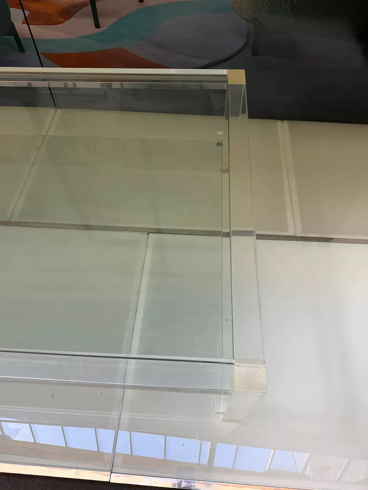 Tavolino da caffè in Altuglass e vetro David Lange, anni '90 5