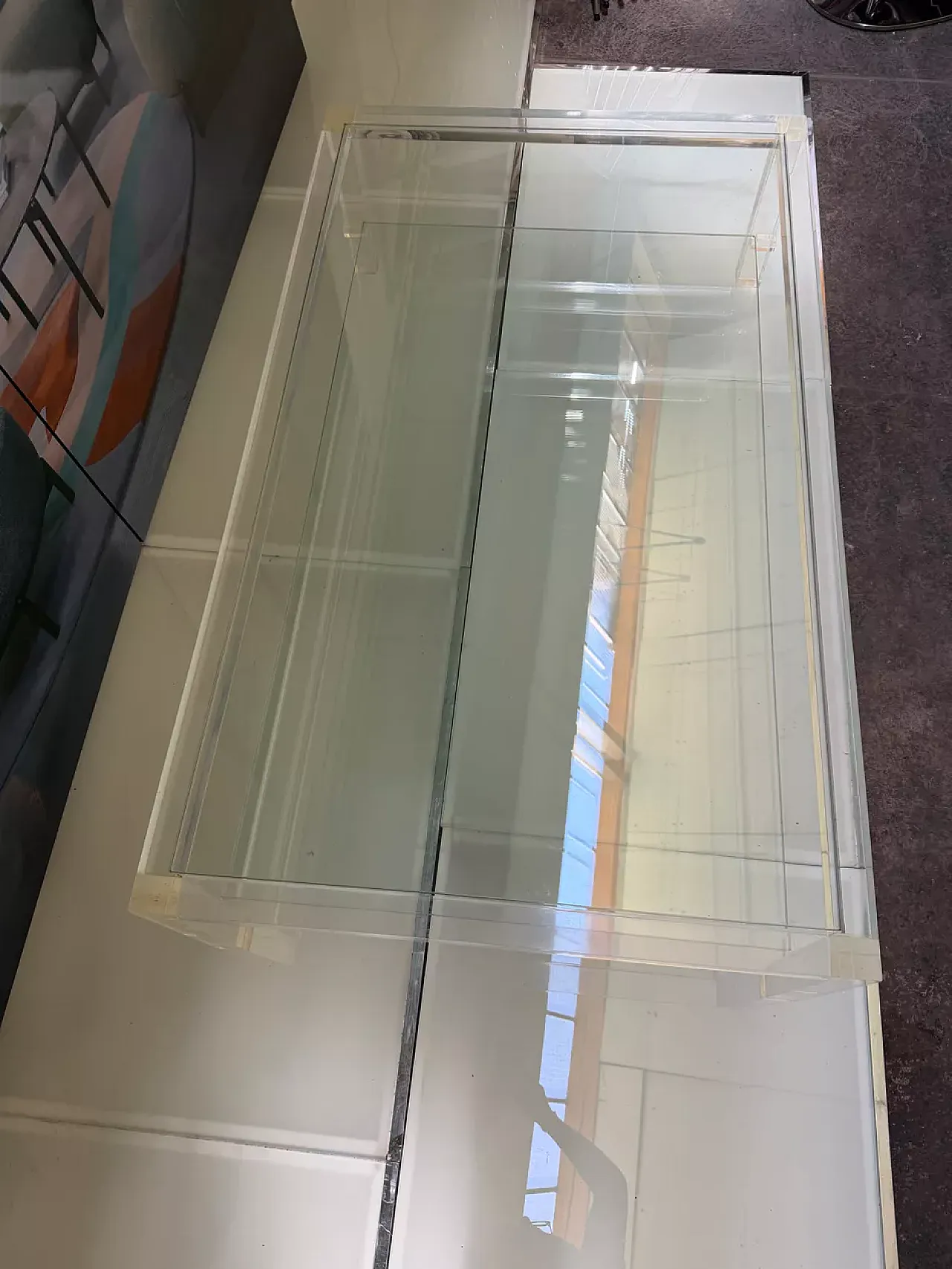 Tavolino da caffè in Altuglass e vetro David Lange, anni '90 8