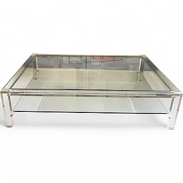 Tavolino da caffè in Altuglass e vetro David Lange, anni '90