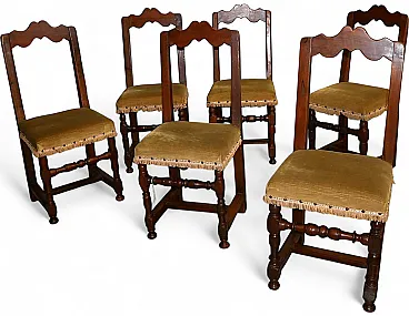 6 sedie in noce, '800