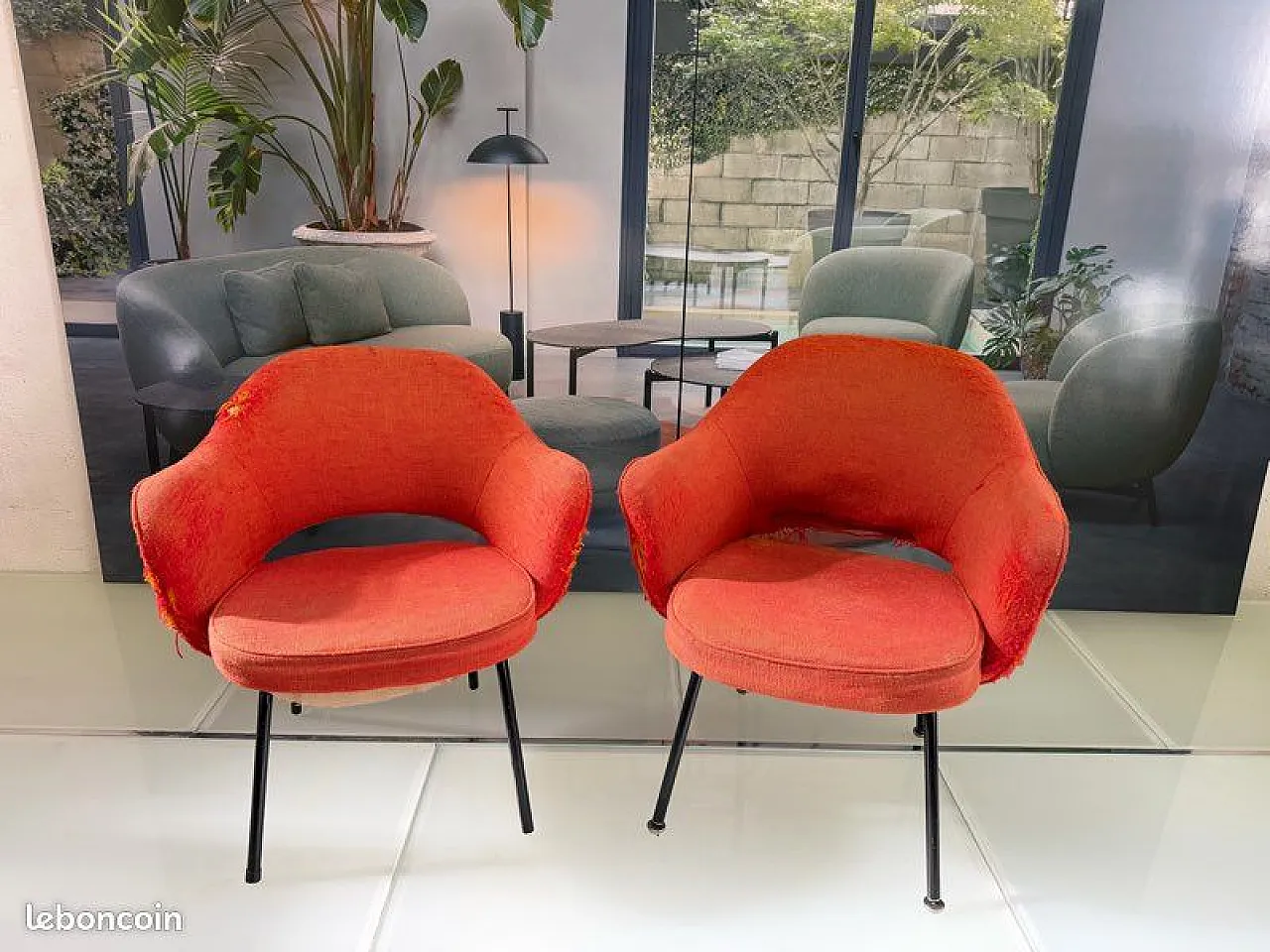 Coppia di sedie da conferenza Knoll, anni '70 1