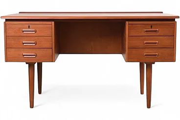 Scrivania direzionale Mid-Century in teak, Danimarca, anni '60