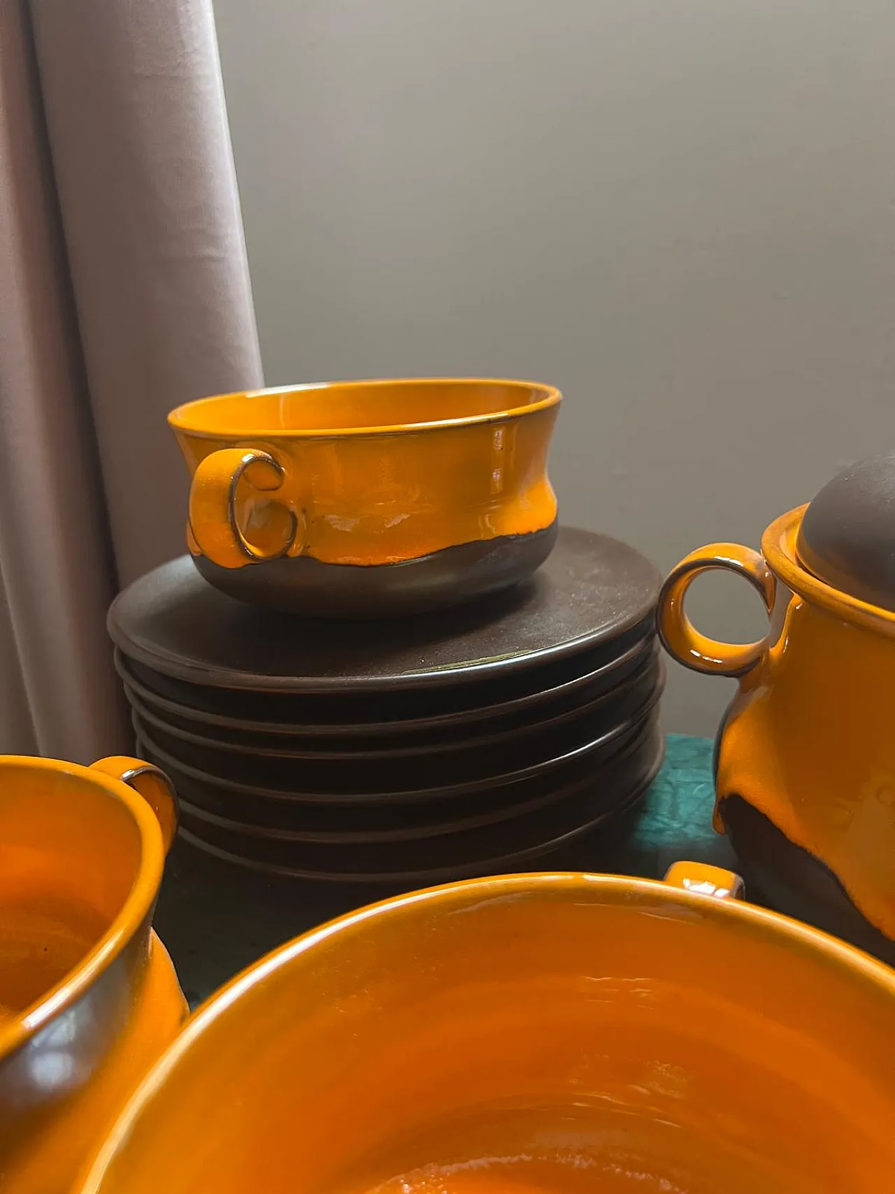 Set da brodo/zuppa di Federico Simone per Ceramiche Casarte , anni '60 4