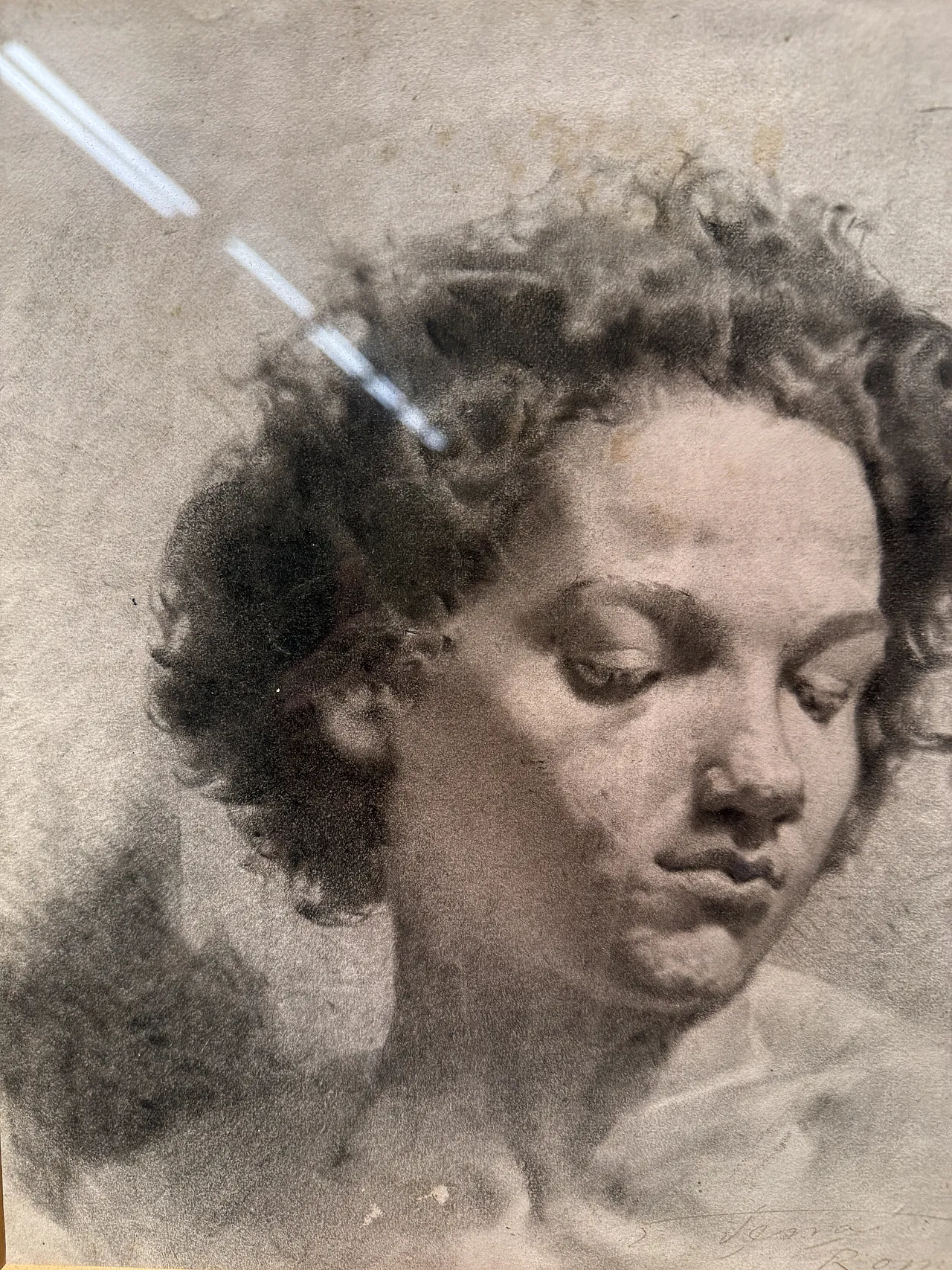 Sezza Luigi, Giovane di Roma, disegno su carta, '800 2