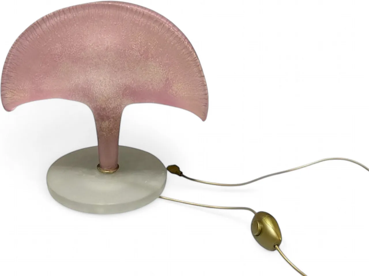 Pink Murano glass table lamp, 1980s 13