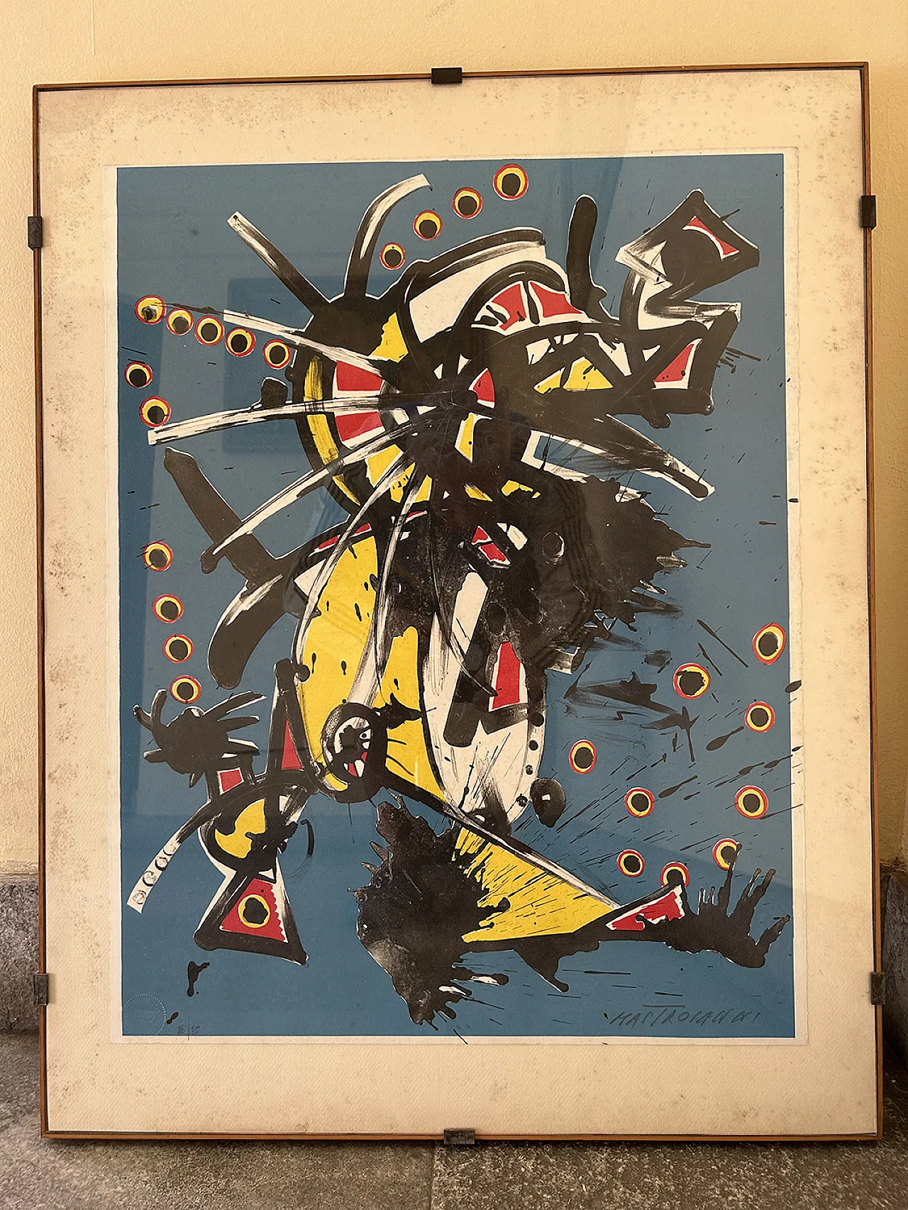 Mastroianni, litografia astratta in tiratura limitata, anni '70 1