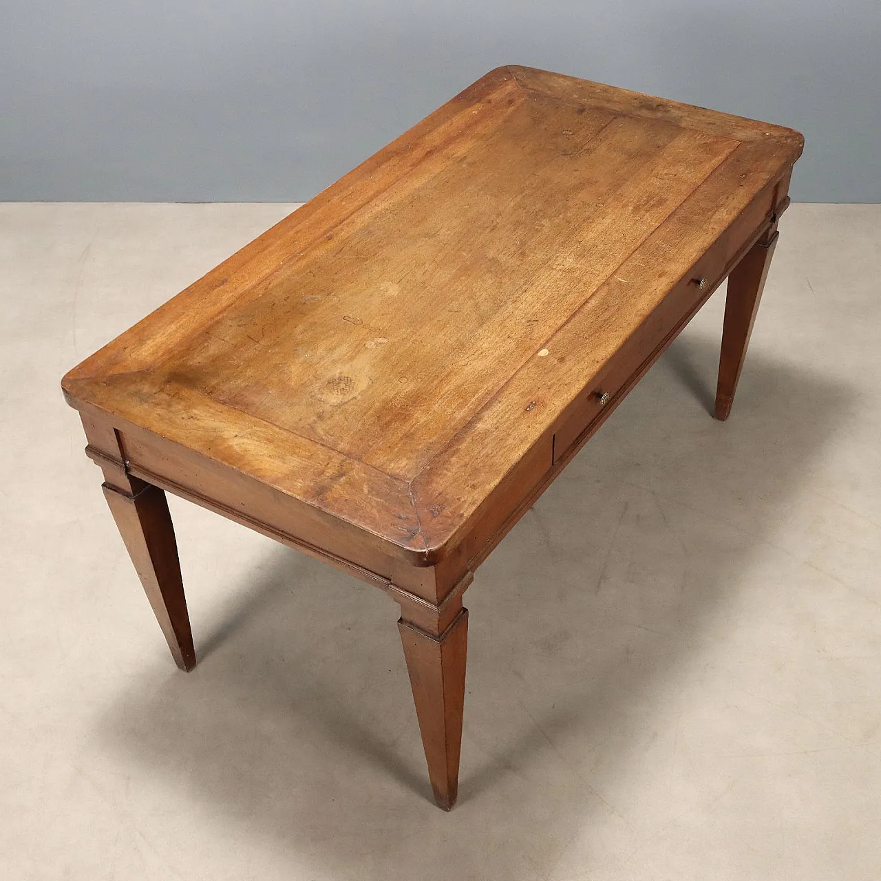 Directoire table in walnut, 19th century 8