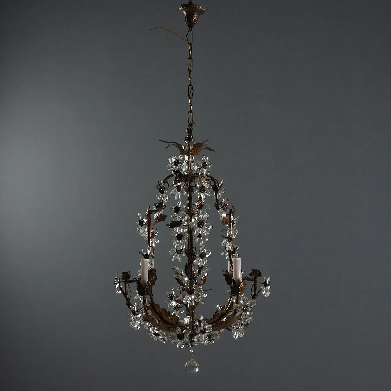Lampadario a quattro luci, primo '900 1
