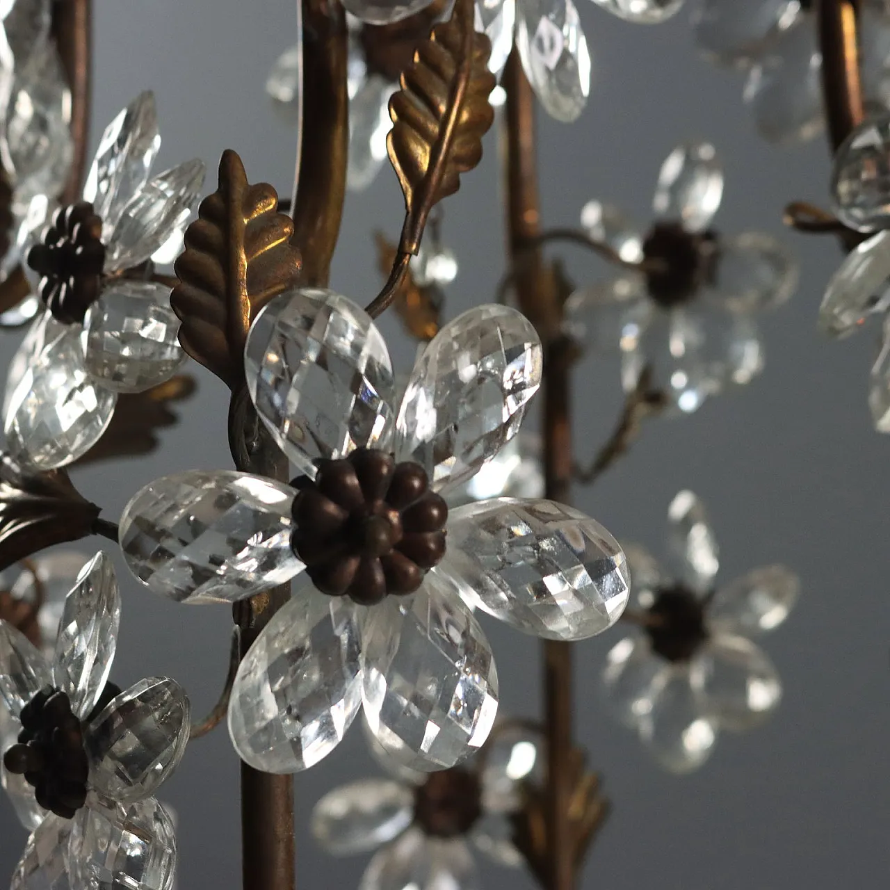 Lampadario a quattro luci, primo '900 4