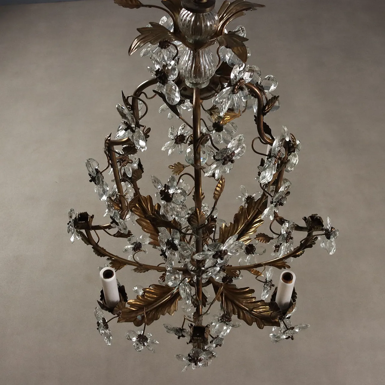 Lampadario a quattro luci, primo '900 5