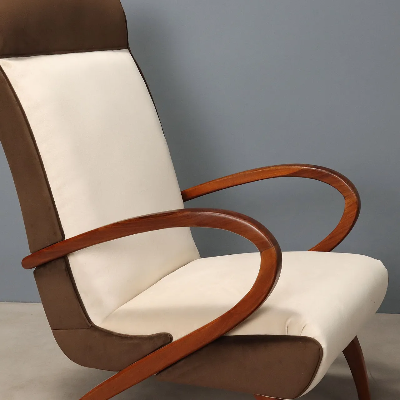 Pair of two-tone armchairs, 20th century 6