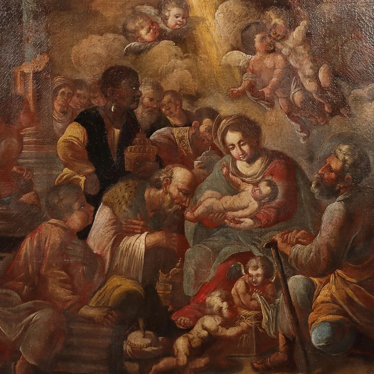 Adorazione dei Magi, olio su tela, '600 3