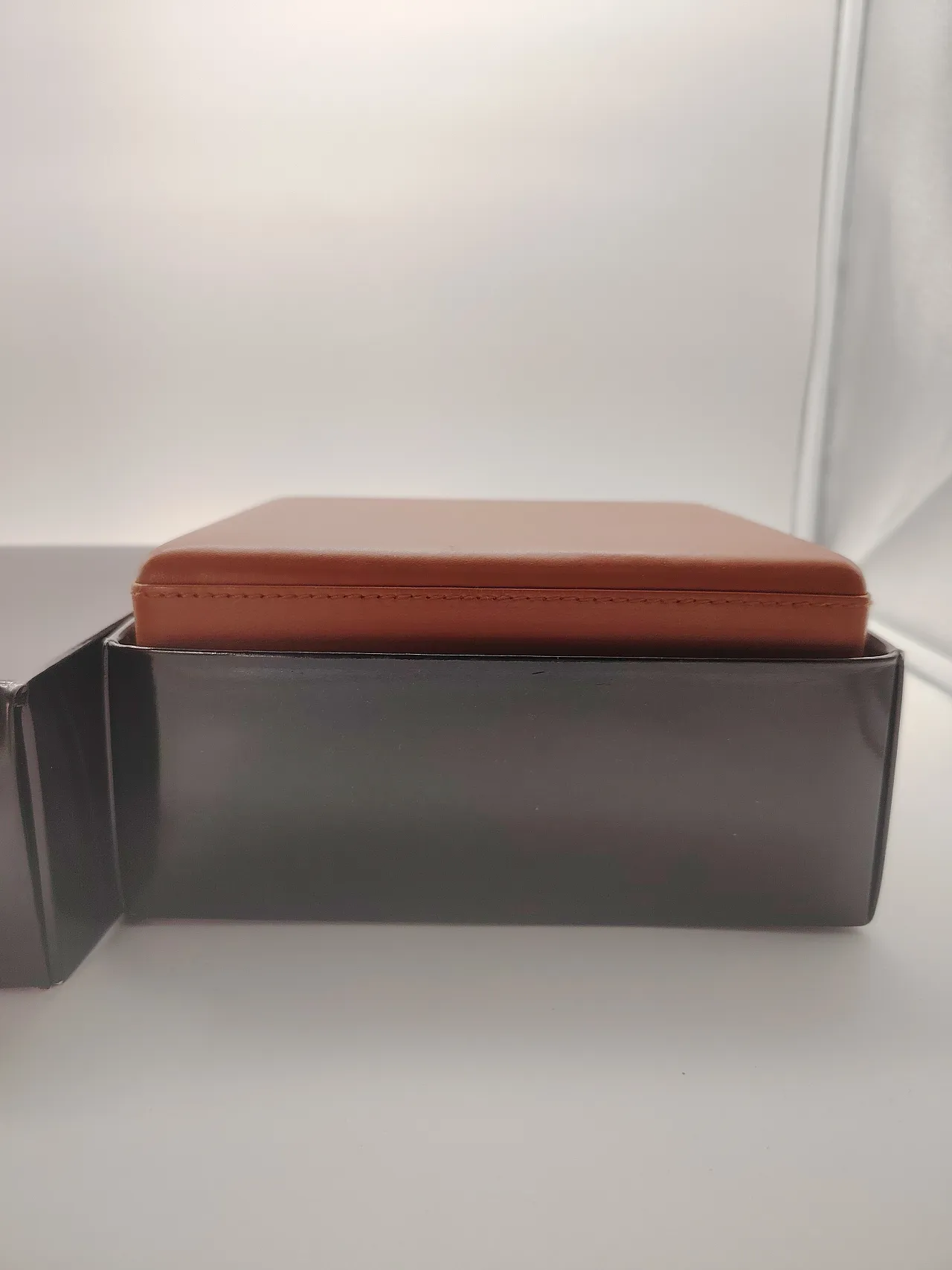 Leather time box for luxury watches, 90s 5