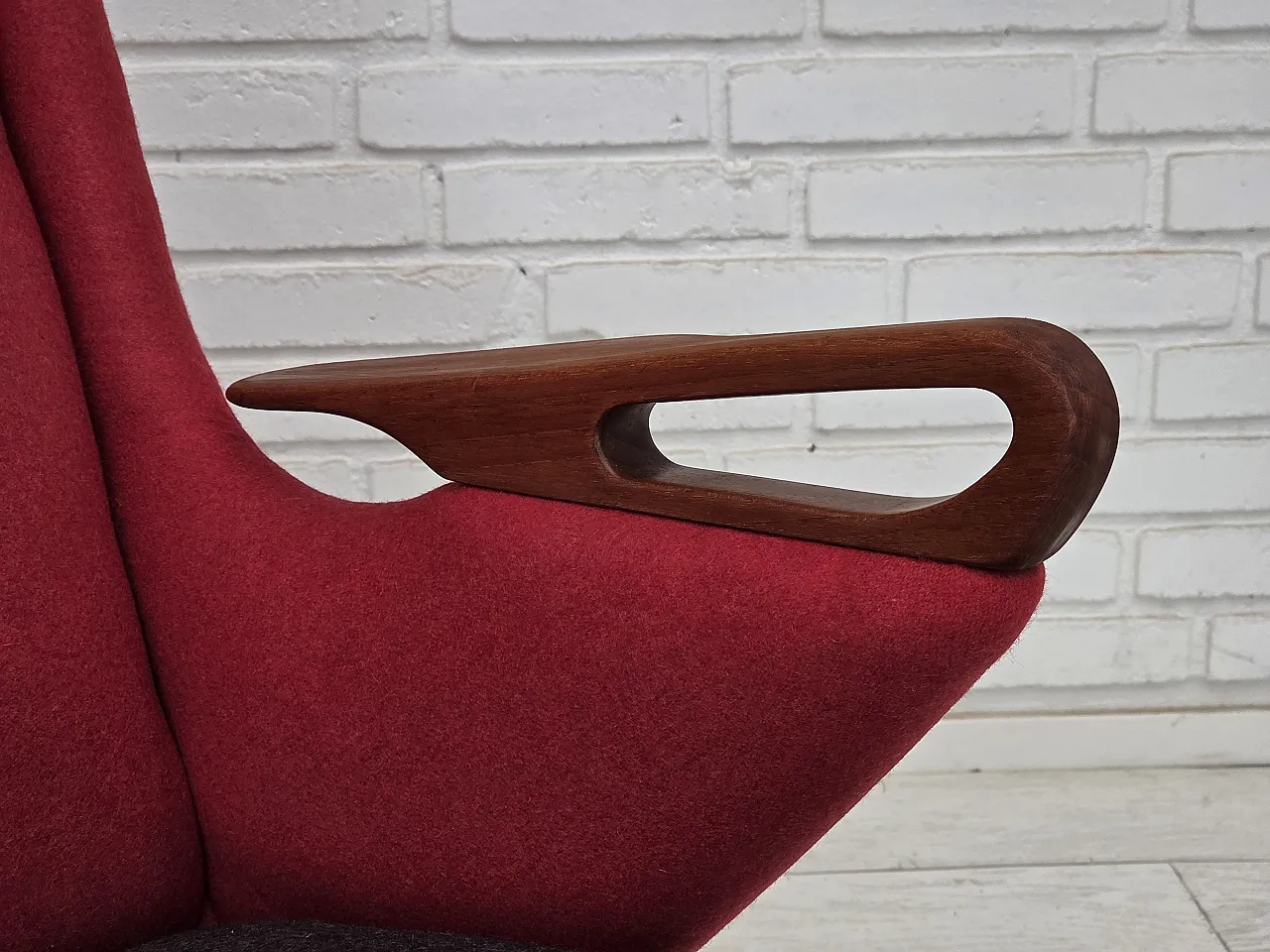 Anni '60, design danese di Ch. F. Brodersen, divano a 2 posti, rivestito 4