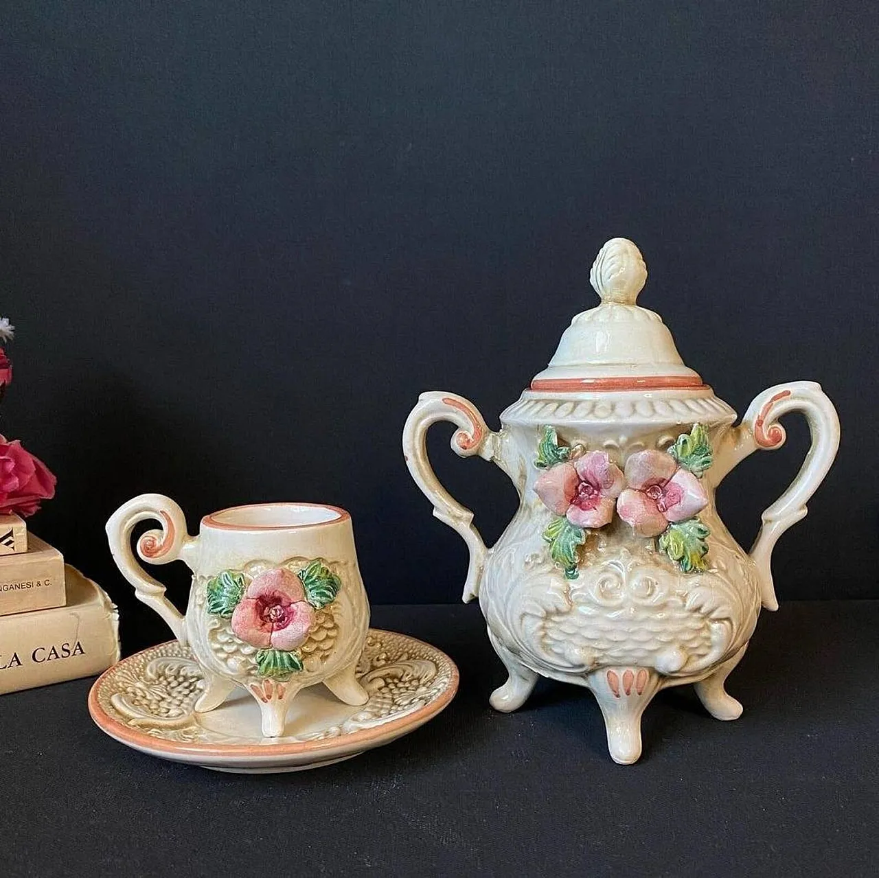 Coffee service by Capodimonte, 1970s 4