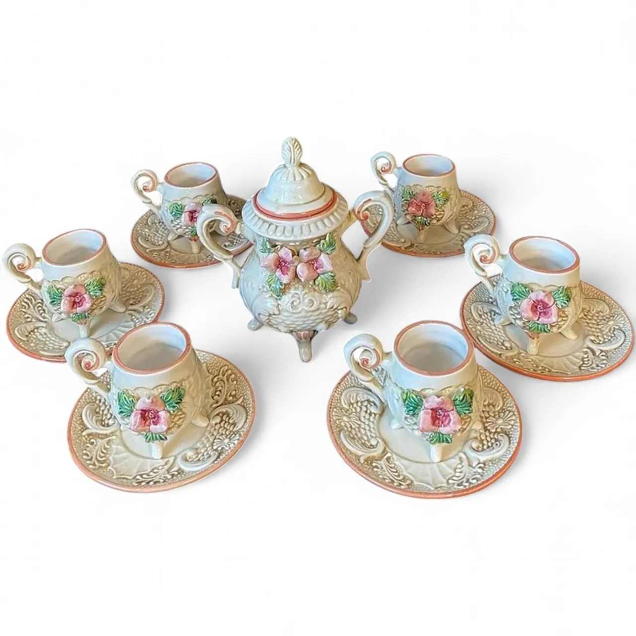 Coffee service by Capodimonte, 1970s 9