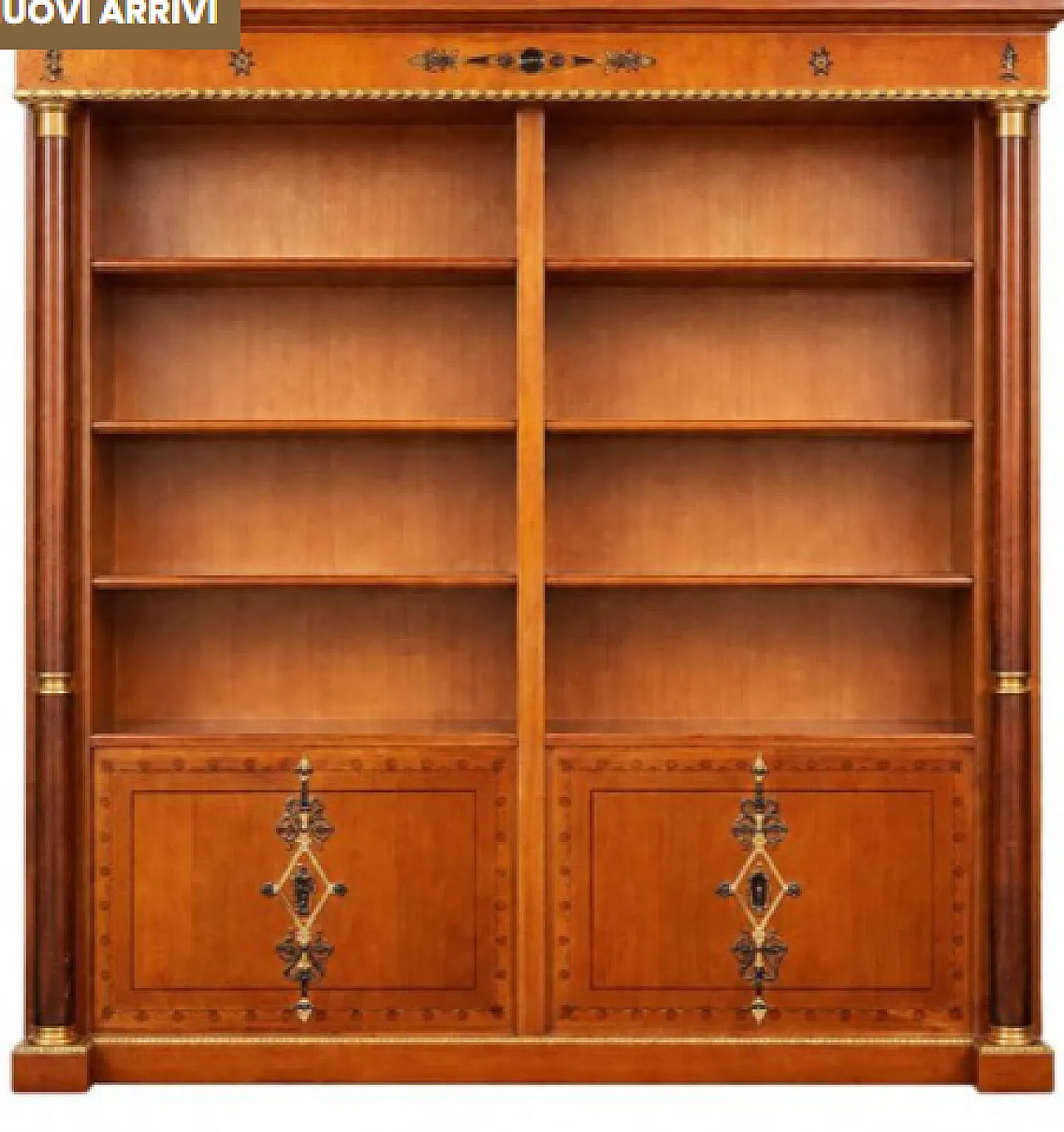 Empire-style cherry bookcase, 20th century 1