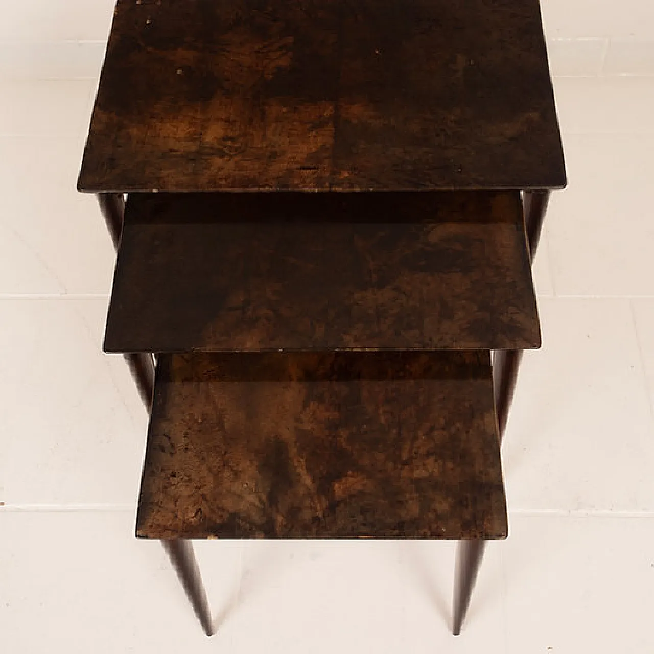 Nesting tables model 764 by Aldo Tura for Tura Milano, 1950s 8