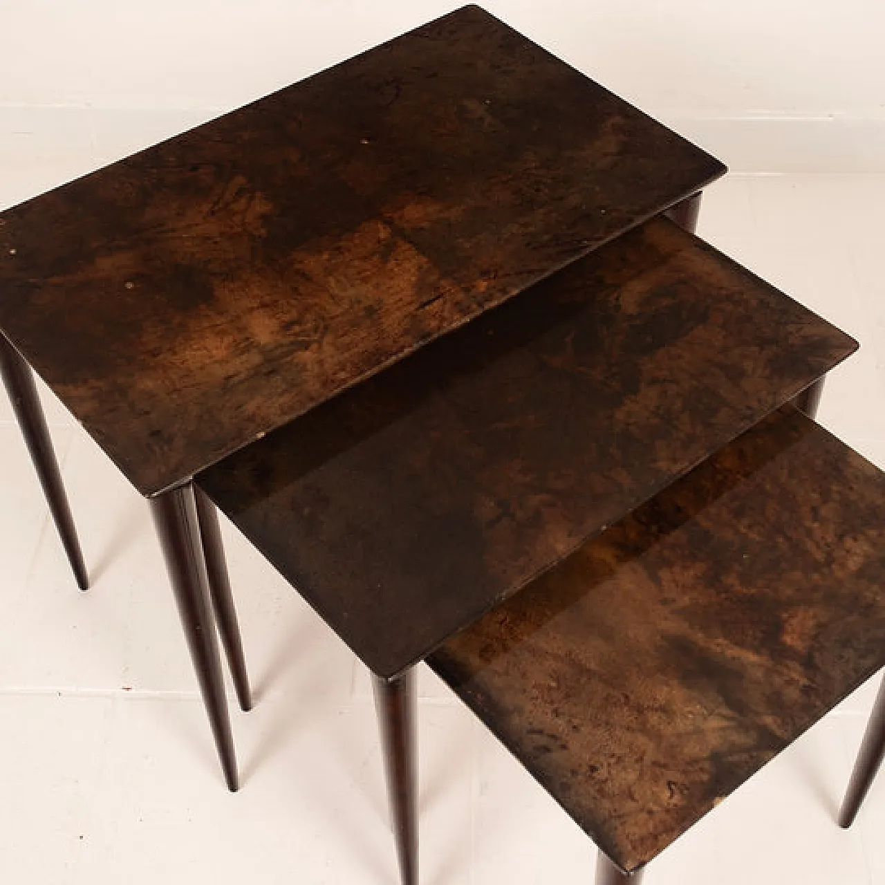 Nesting tables model 764 by Aldo Tura for Tura Milano, 1950s 9