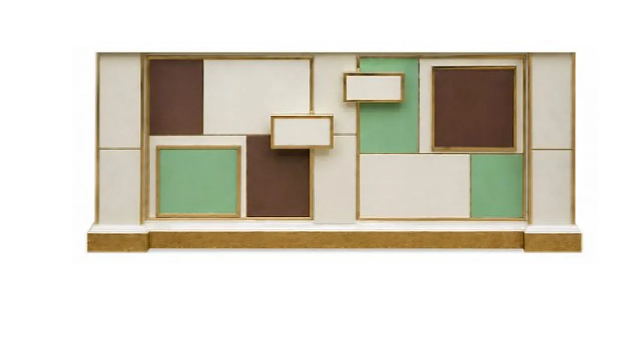 Illuminated glass and wood bookcase, 20th century 5