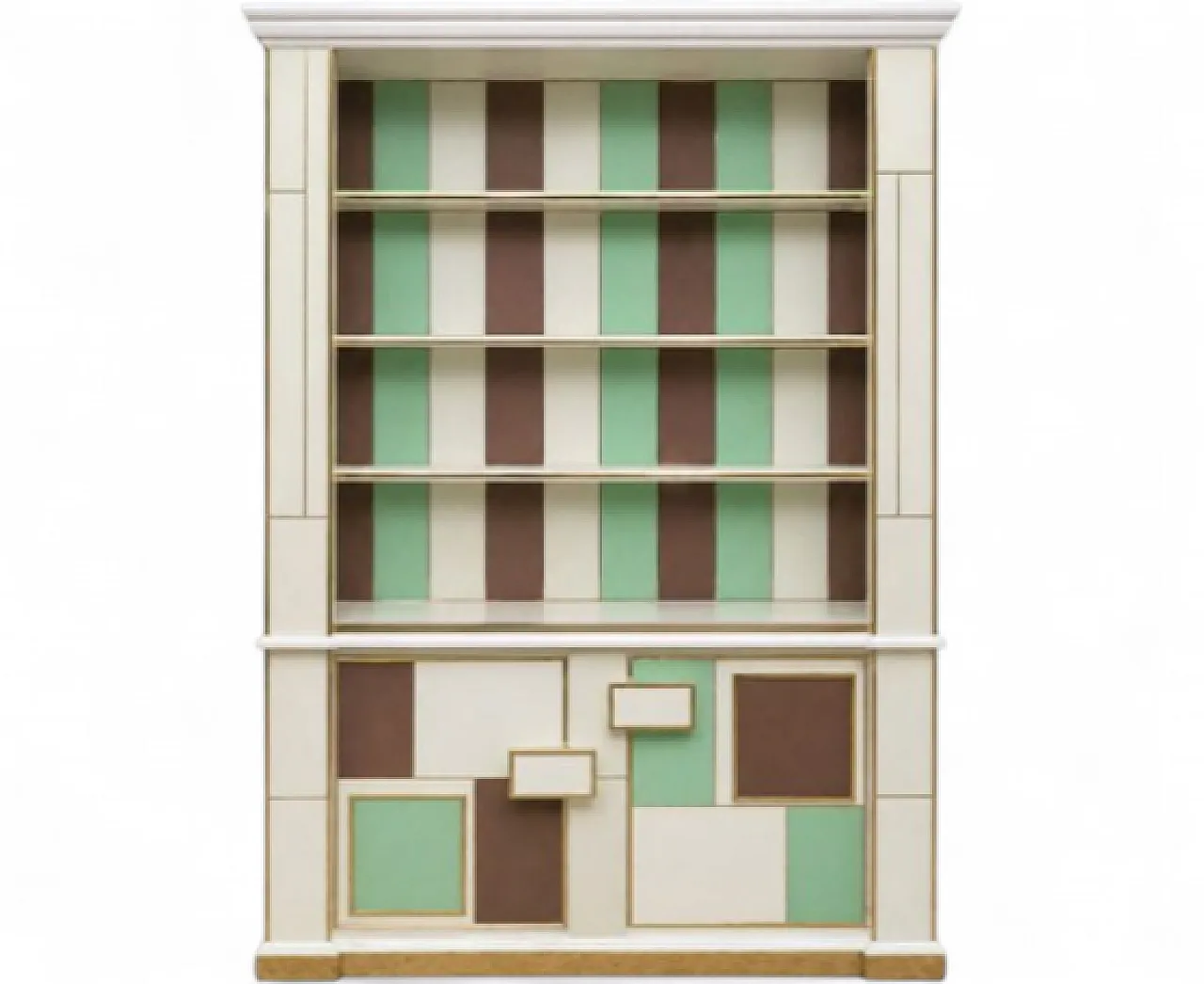 Illuminated glass and wood bookcase, 20th century 6