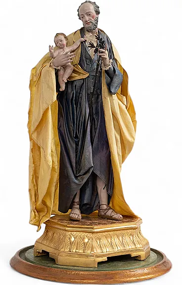 Sculpture depicting Saint Joseph with the Child, 18th century