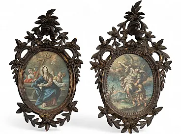 Pair of oil paintings on canvas, 18th century