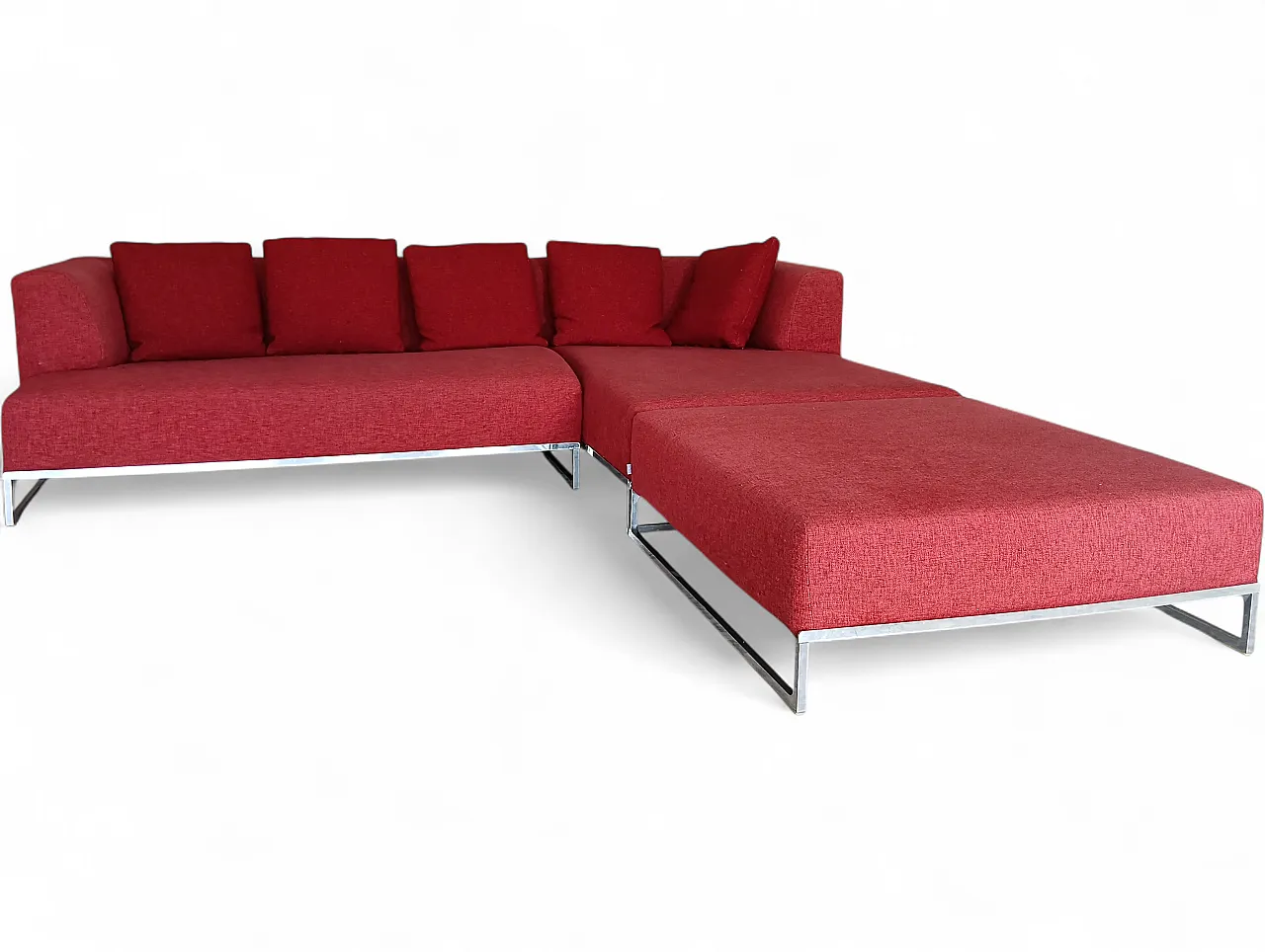 B&B ITALIA sofa SOLO 246 MAXALTO in red material cotton, 2000s 172