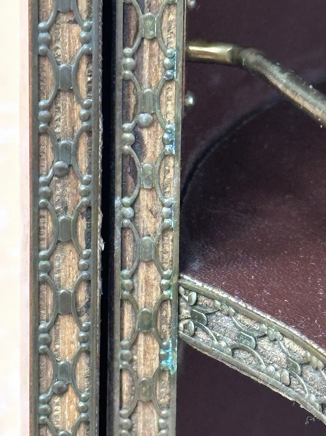 Bar Cart a Cilindro, porta scorrevole, mogano e ottone, Italia,anni’50 7